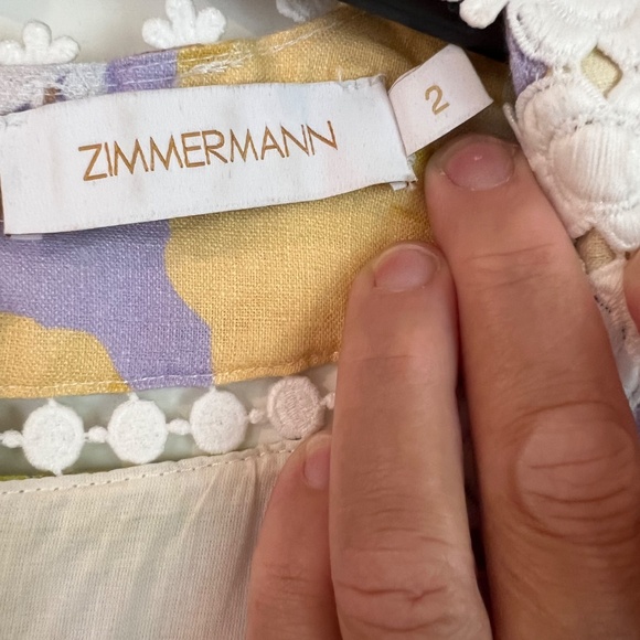 Zimmermann Pop Trimmed Mini Dress AU2/US 8 -- SEE MEASUREMENTS IN PICTURES!  :) - Picture 11 of 14